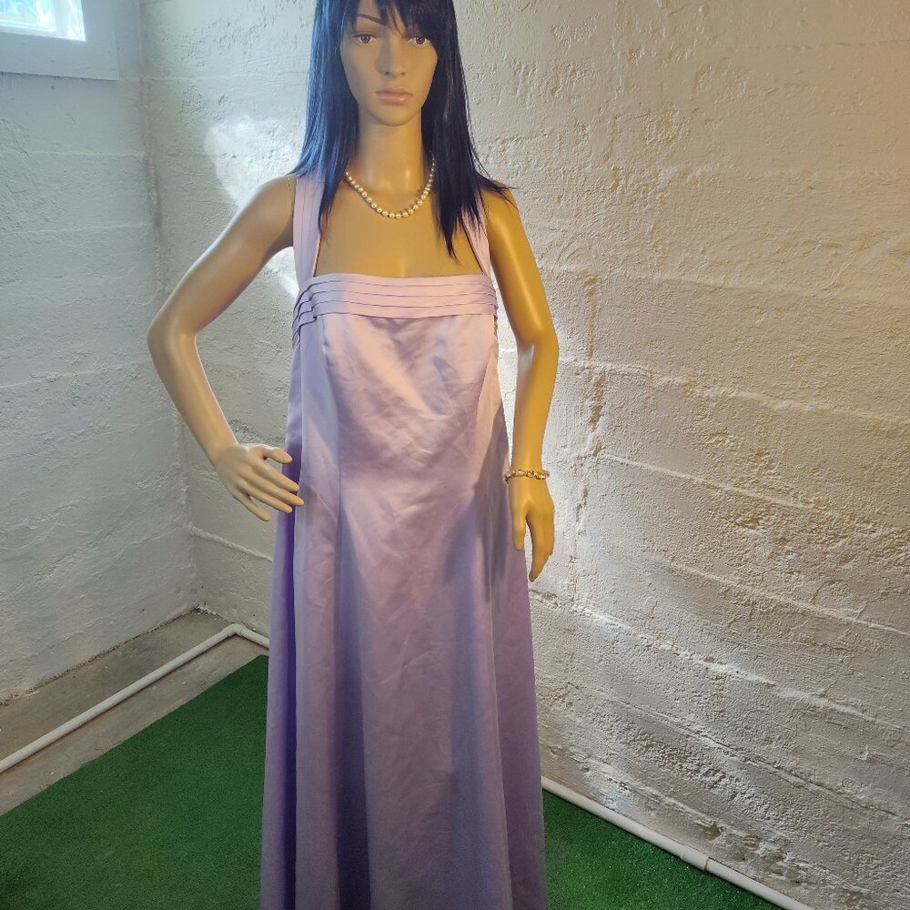 Modern Maids Collection Lavender Lilac Sleeveless Satin Gown Size XL